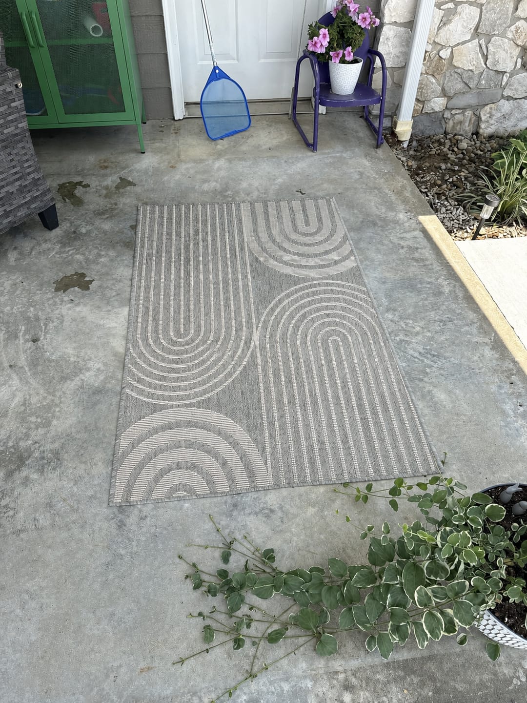 Customer photo review of Rove Indoor/Outdoor Rug - Gray