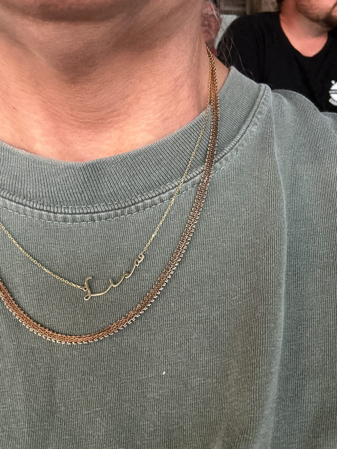 Customer photo review of Signature Name Necklace