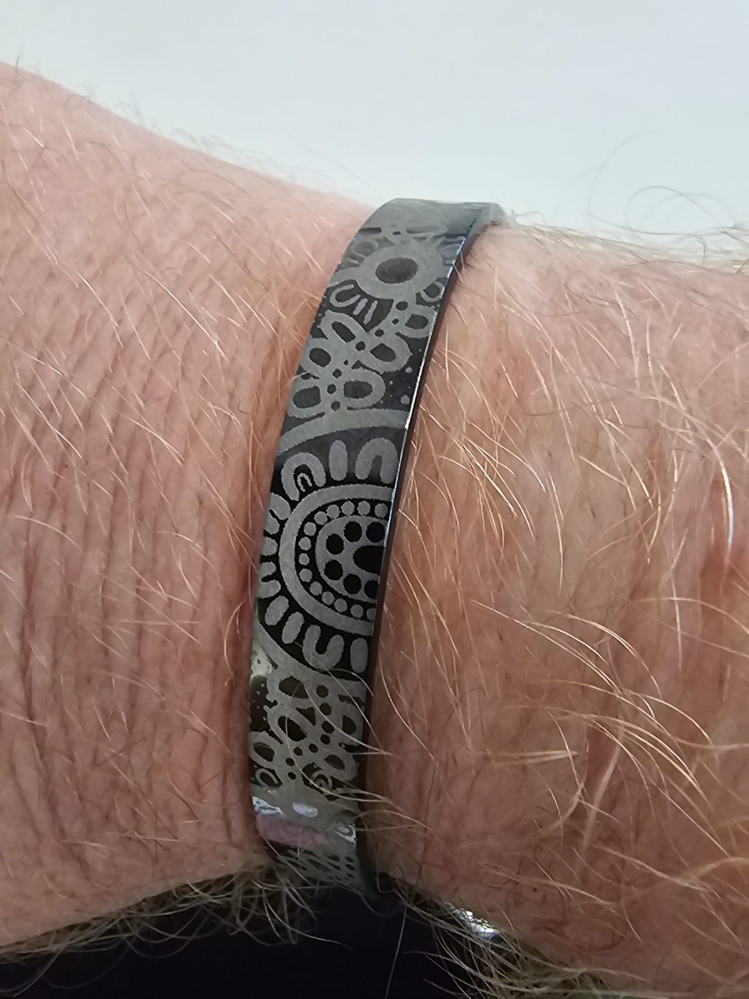 Customer photo review of Aboriginal Art Cuff Bangle