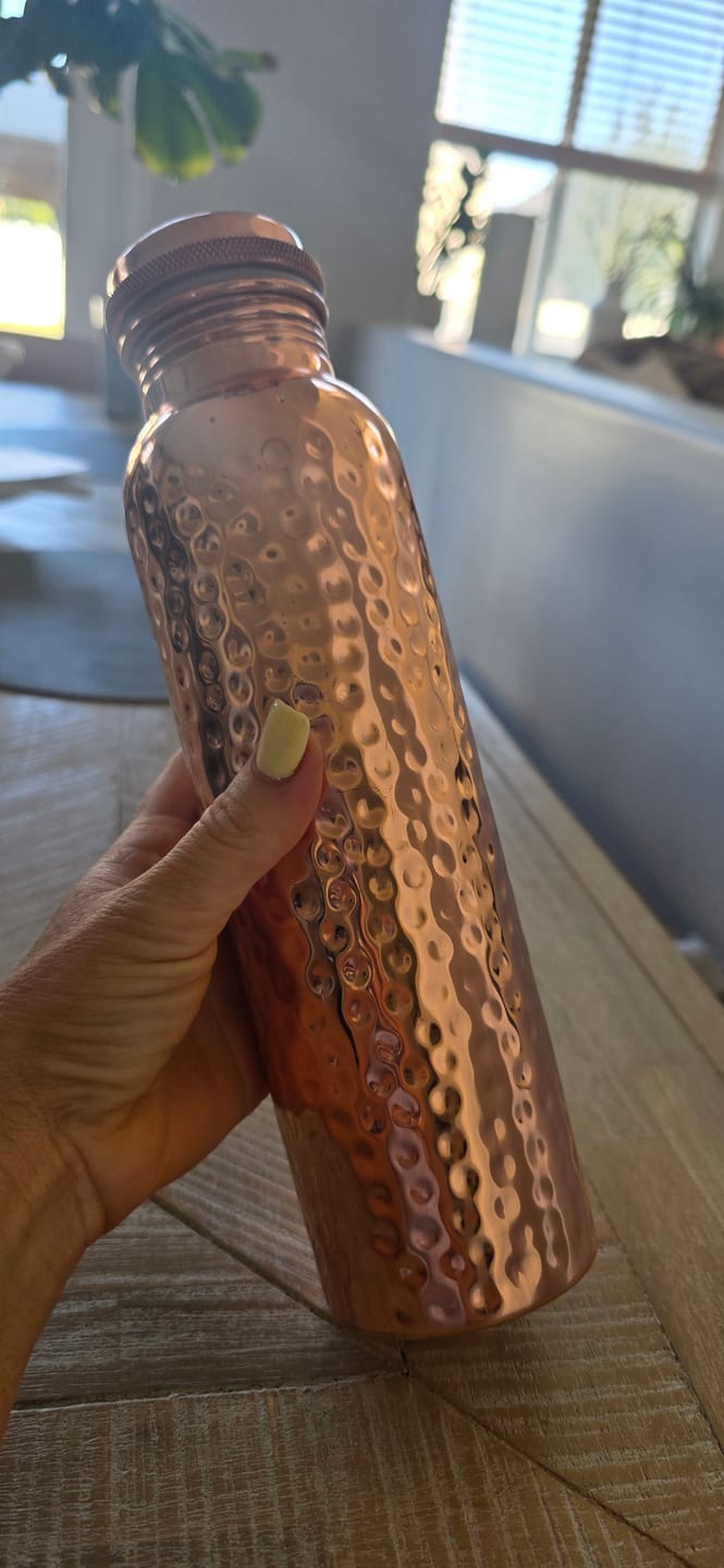 Customer photo review of Himalayan Ayurvedic Pure Copper Bottle