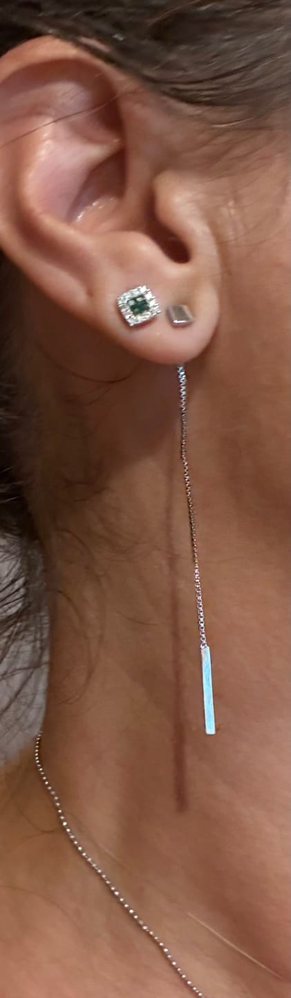 Customer photo review of Orecchini a Cascata Lisci