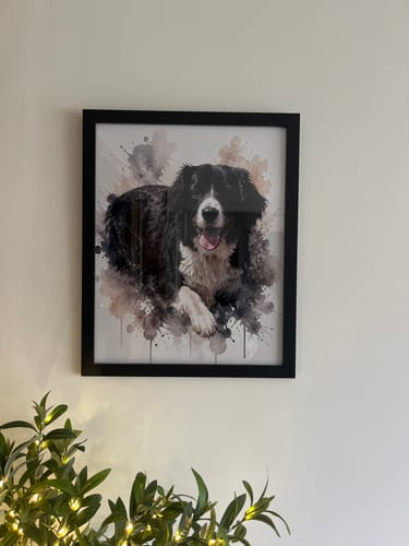Customer photo review of Watercolour Realistic Portrait - Personalised Poster