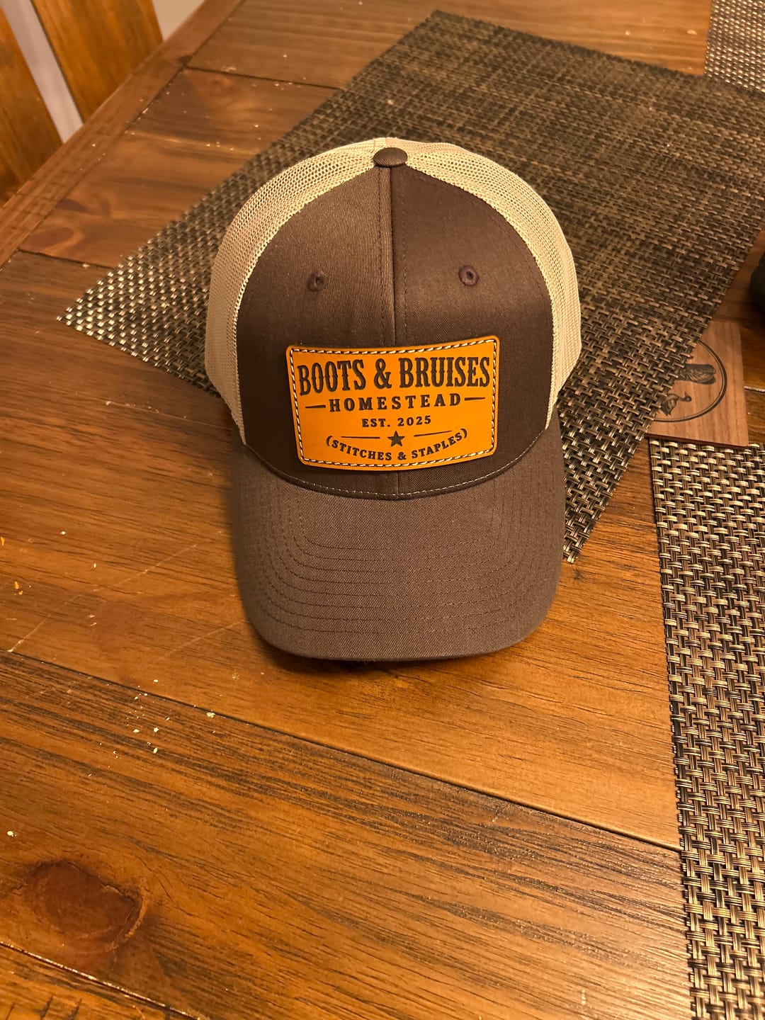 Customer photo review of Richardson 115 Custom Leather Patch Hats