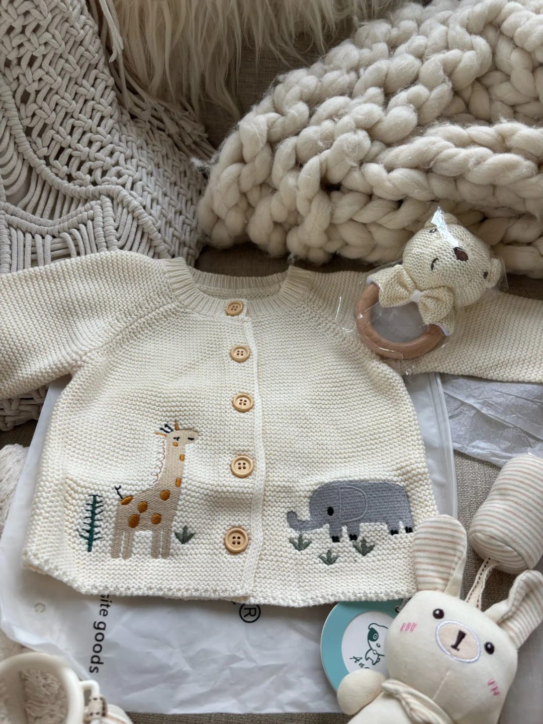 Customer photo review of Animal Embroidery Sweater Cardigan