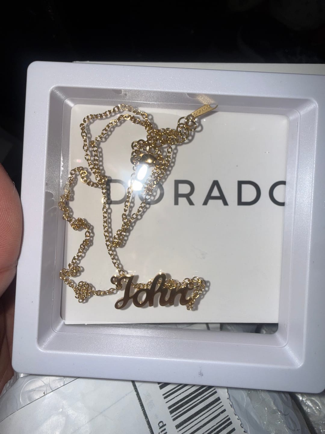 Customer photo review of Custom Name Necklace