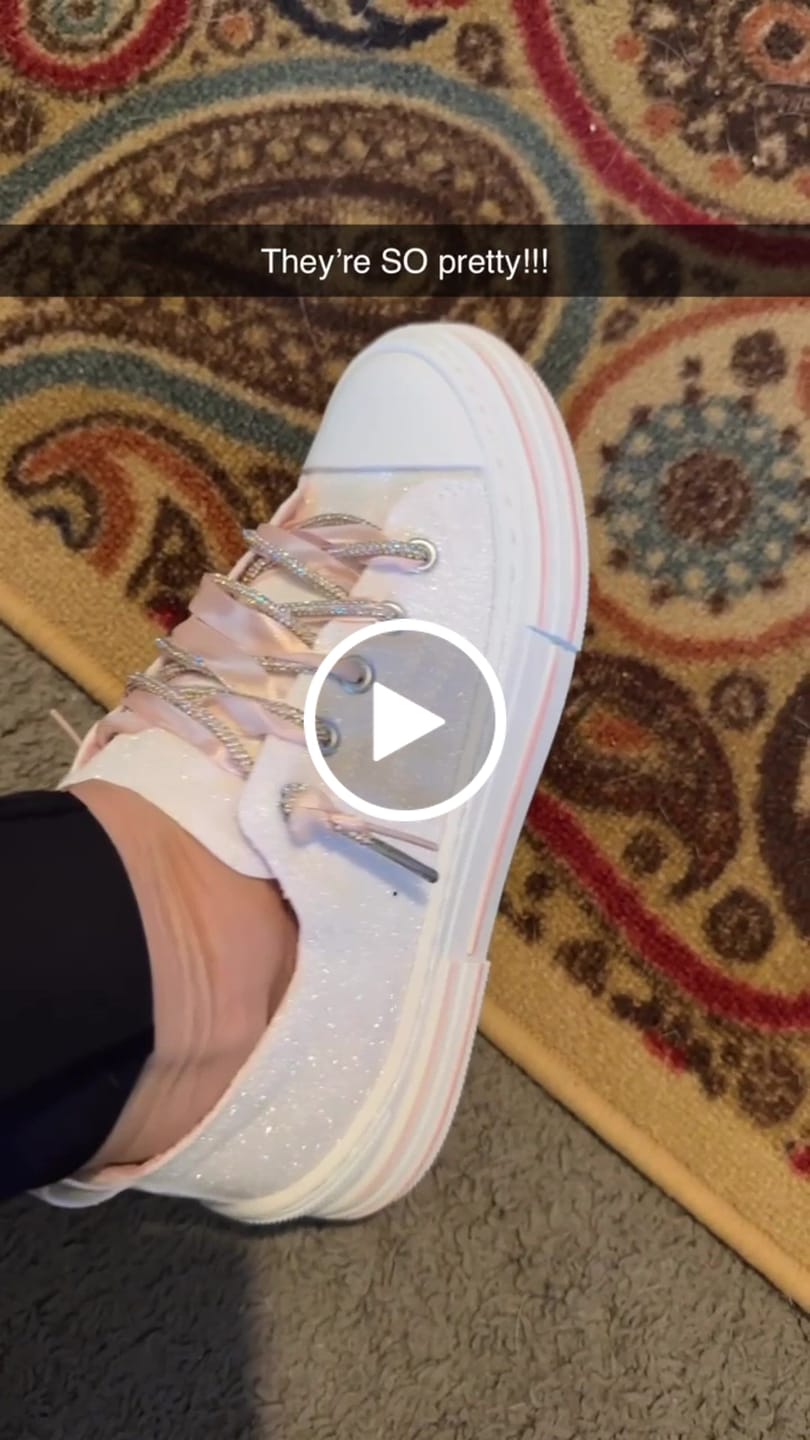 Customer video review of Very G White Glitter Aman Mary's Version Sneakers