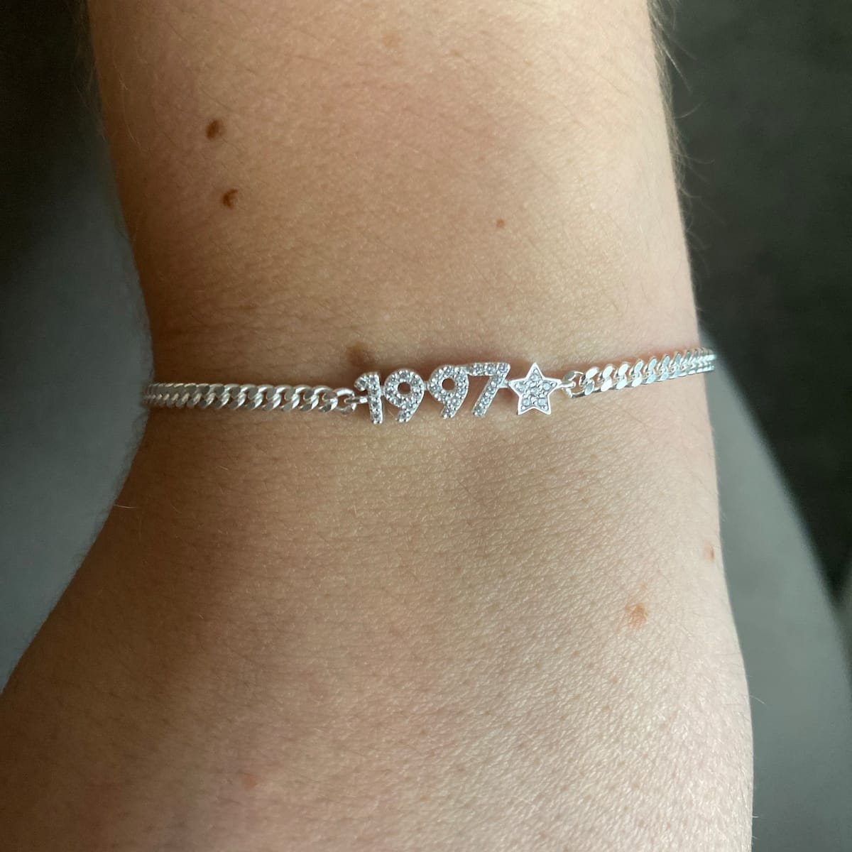 Customer photo review of Custom Crystal Name Bracelet