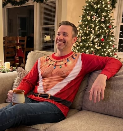 Customer photo review of Santa Bare-Chest Sweater