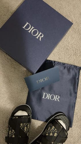 Customer photo review of Dior alpha slides