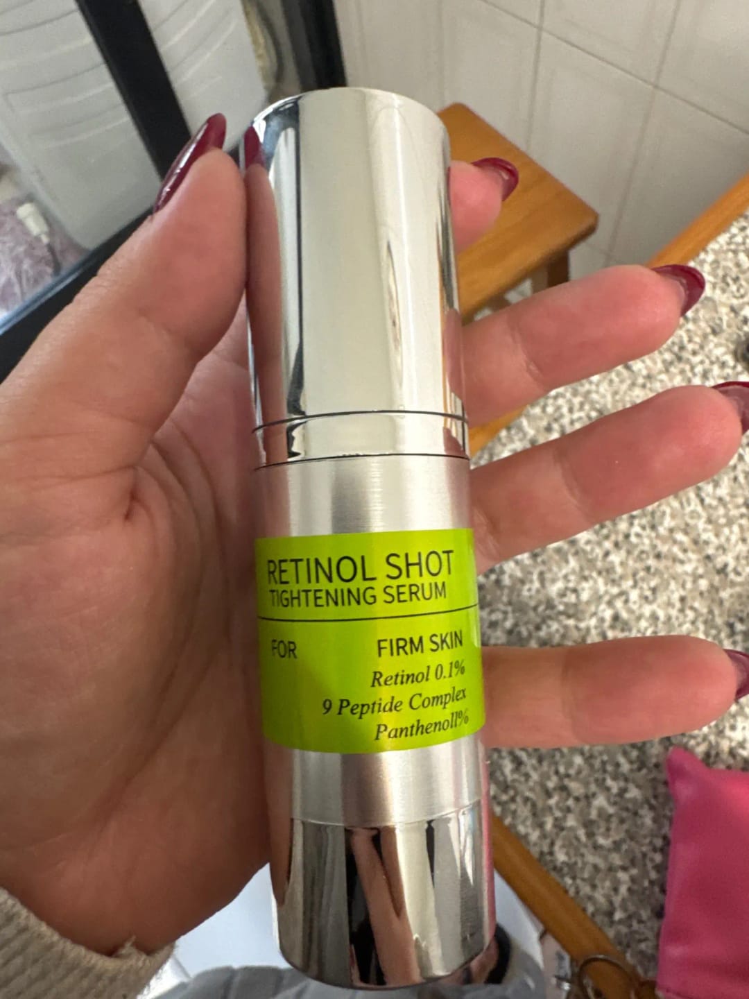Customer photo review of Retinol Eye Cream – Firming & Brightening