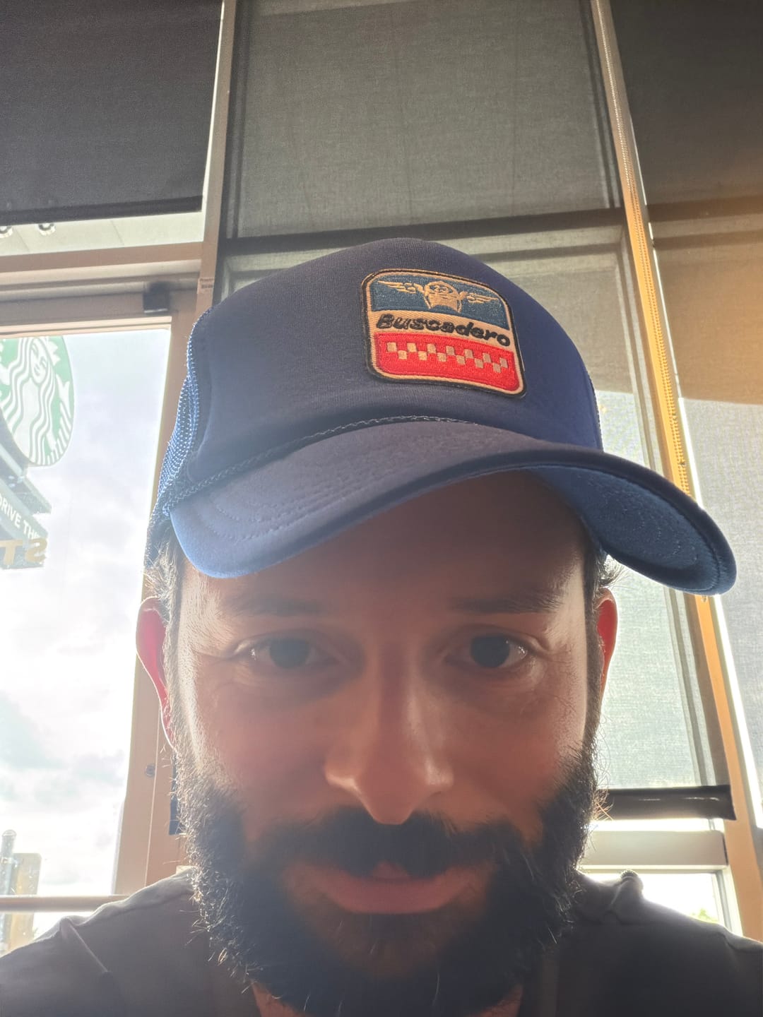Customer photo review of 'Wings’ Foam Trucker Hat - Royal Blue