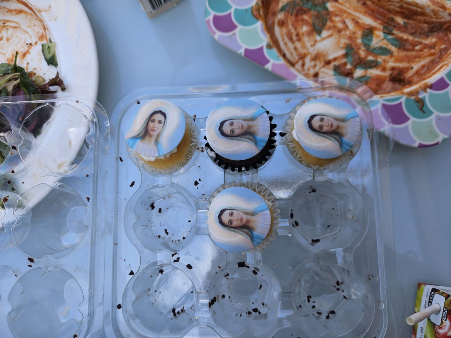 Customer photo review of 30 x 3.8 cm Small Cupcake Custom Edible Icing Images
