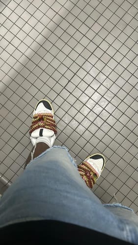 Customer photo review of Lanvins curb sneakers colorful laces