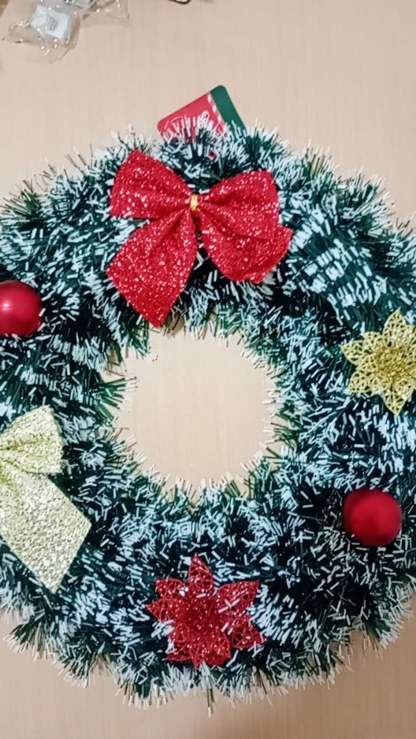 Customer photo review of Guirlanda de Natal Estruturada Decorativa 25cm e 40cm