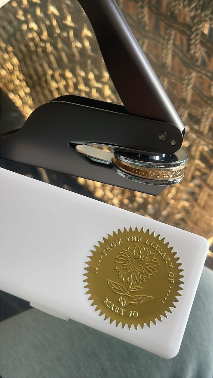 Customer photo review of Custom Book Embosser