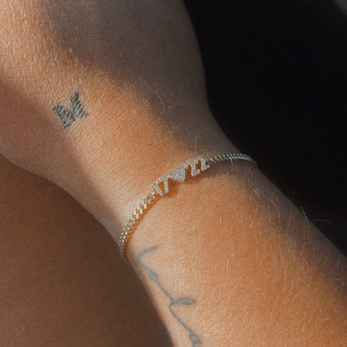 Customer photo review of Custom Crystal Name Bracelet