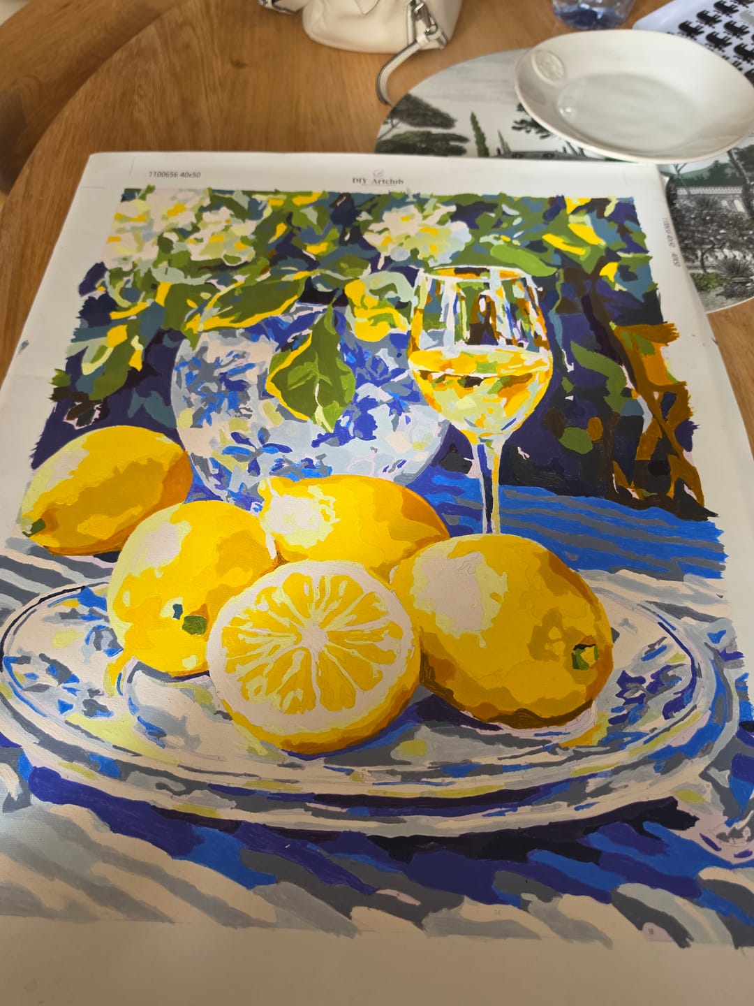 Customer photo review of Lemons and Wine | Paint by Numbers