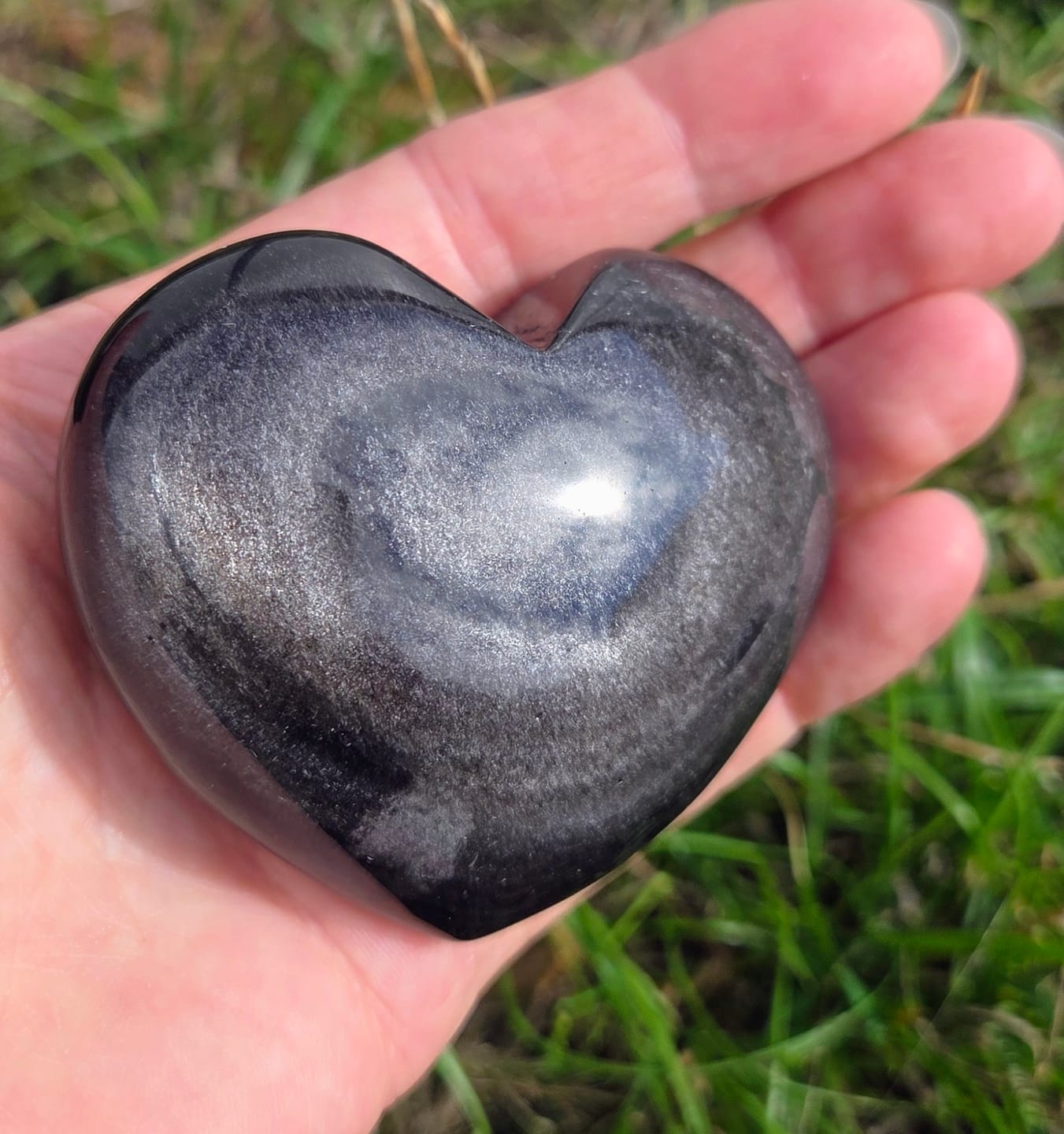 Customer photo review of Obsidienne Argentée - Coeur