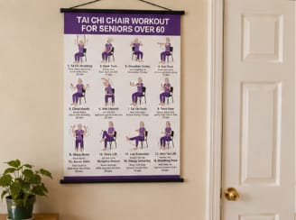 Customer photo review of Tai Chi Chair Workout Chart For Seniors (16 X 24 Inches)