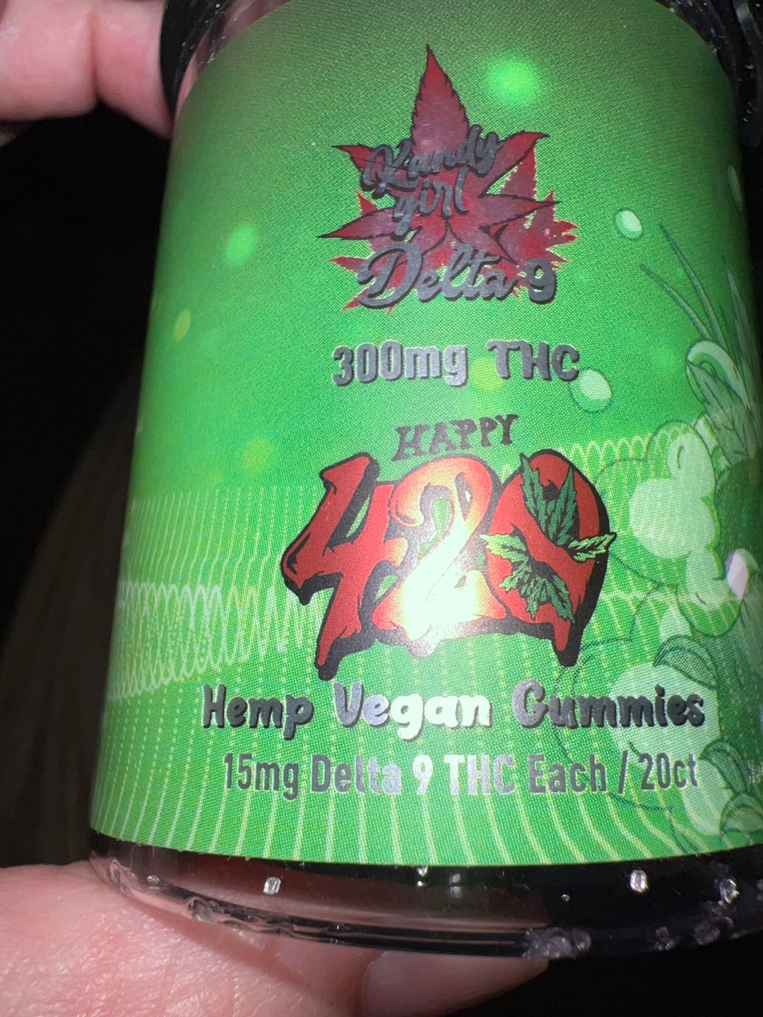 Customer photo review of Delta 9 THC Gummies Vegan 420 EDITION FLAVOR MIXED BERRY - 6 Bottle Bundle 1800MG
