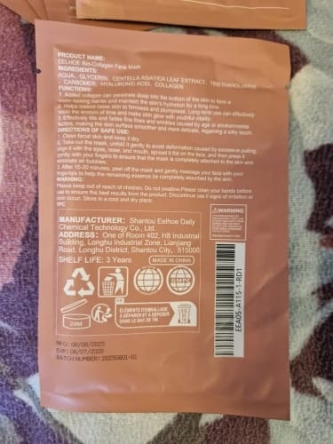 Customer photo review of Bio-Collagen Face Mask