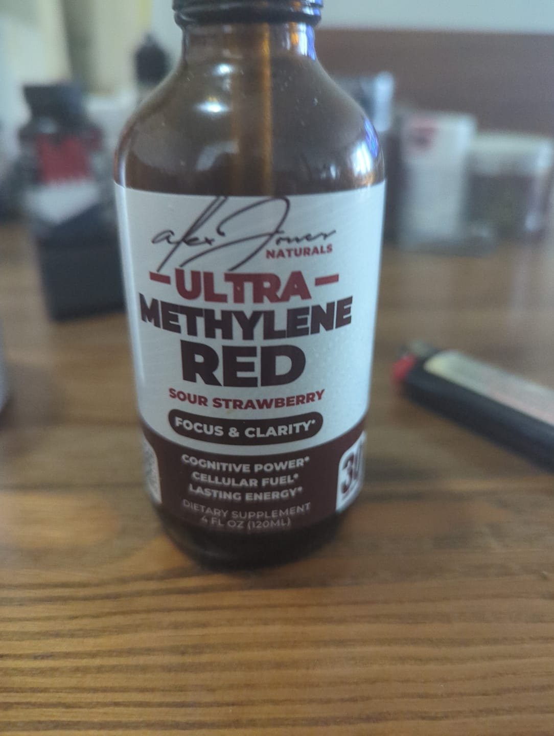 Customer photo review of The Ultra Methylene Red - Sour Strawberry (120ML) (30 Servings)