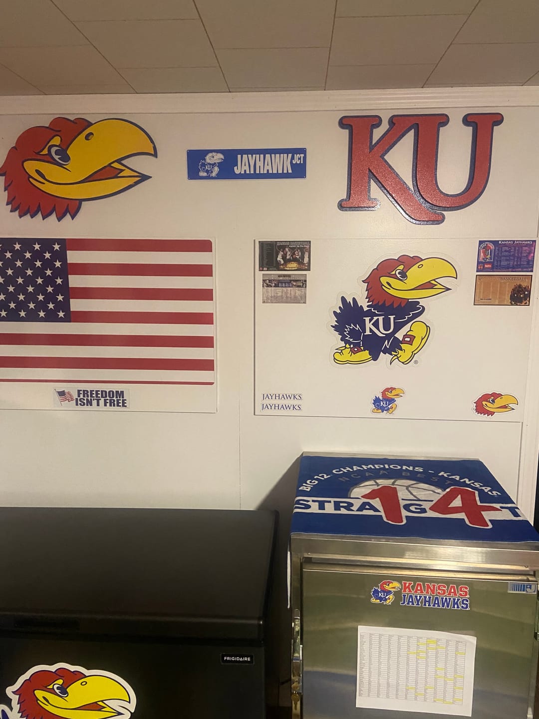 Customer photo review of University of Kansas Jayhawks Head 3D Vintage Metal Wall Art