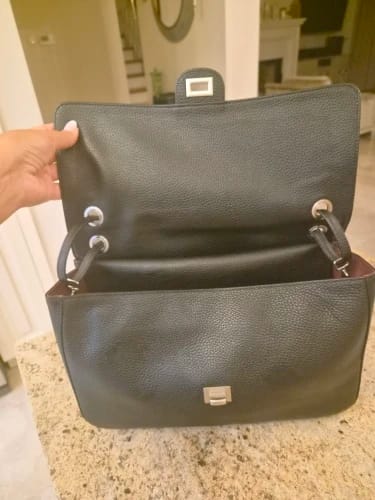 Customer photo review of Miriam Elephant Gray Cowhide Crossbody