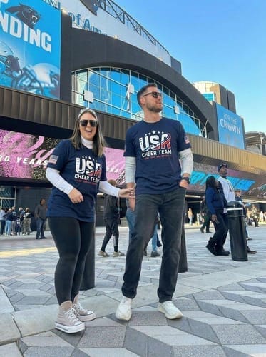 Customer photo review of USA Fan Gear Combo – T-Shirt, Cap & Scarf
