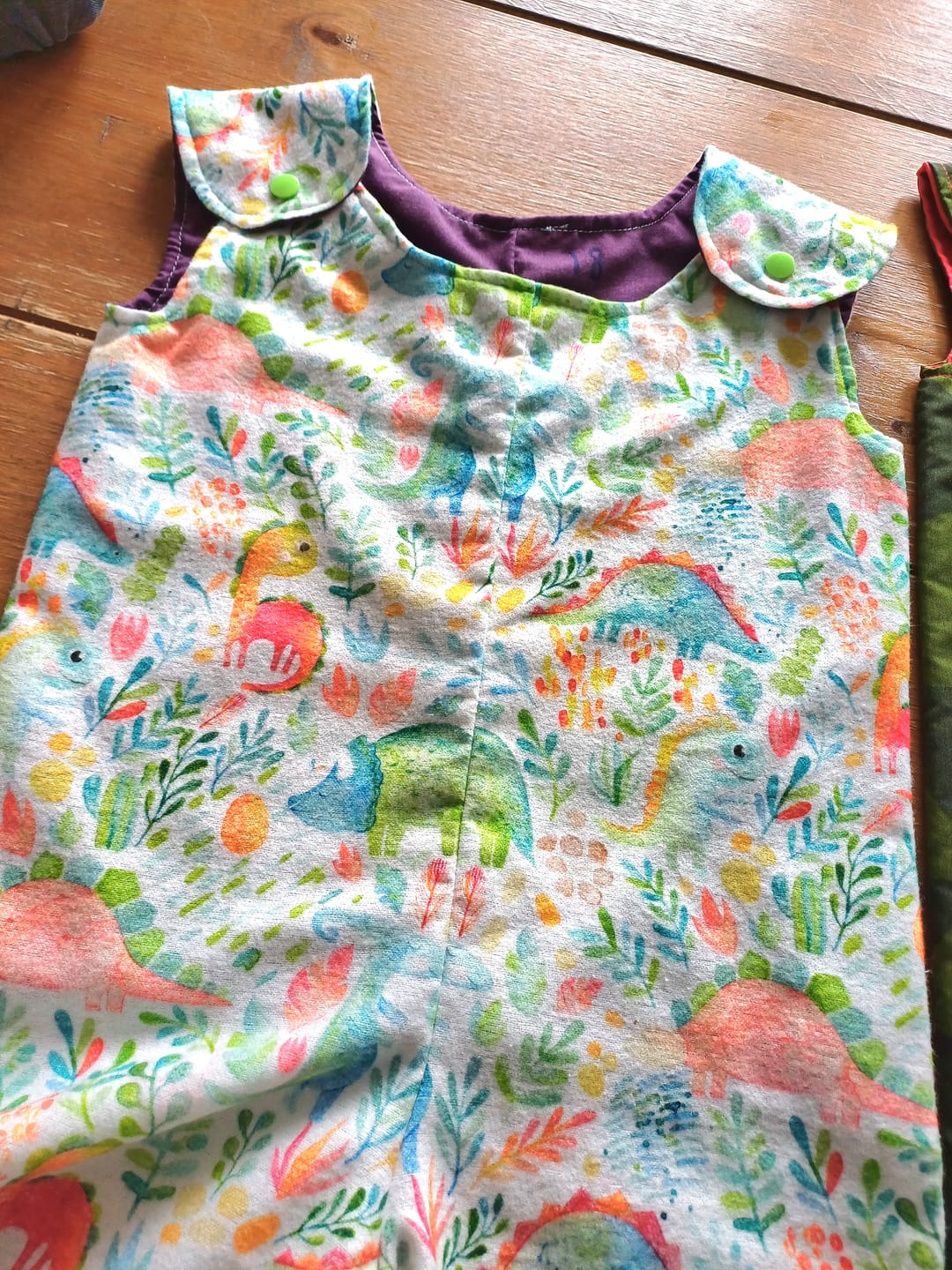 Customer photo review of Vibrant Dinosaurs Brushed Cotton Fabric