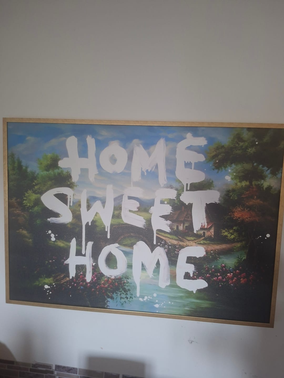 Customer photo review of "Home Sweet Home" di Banksy