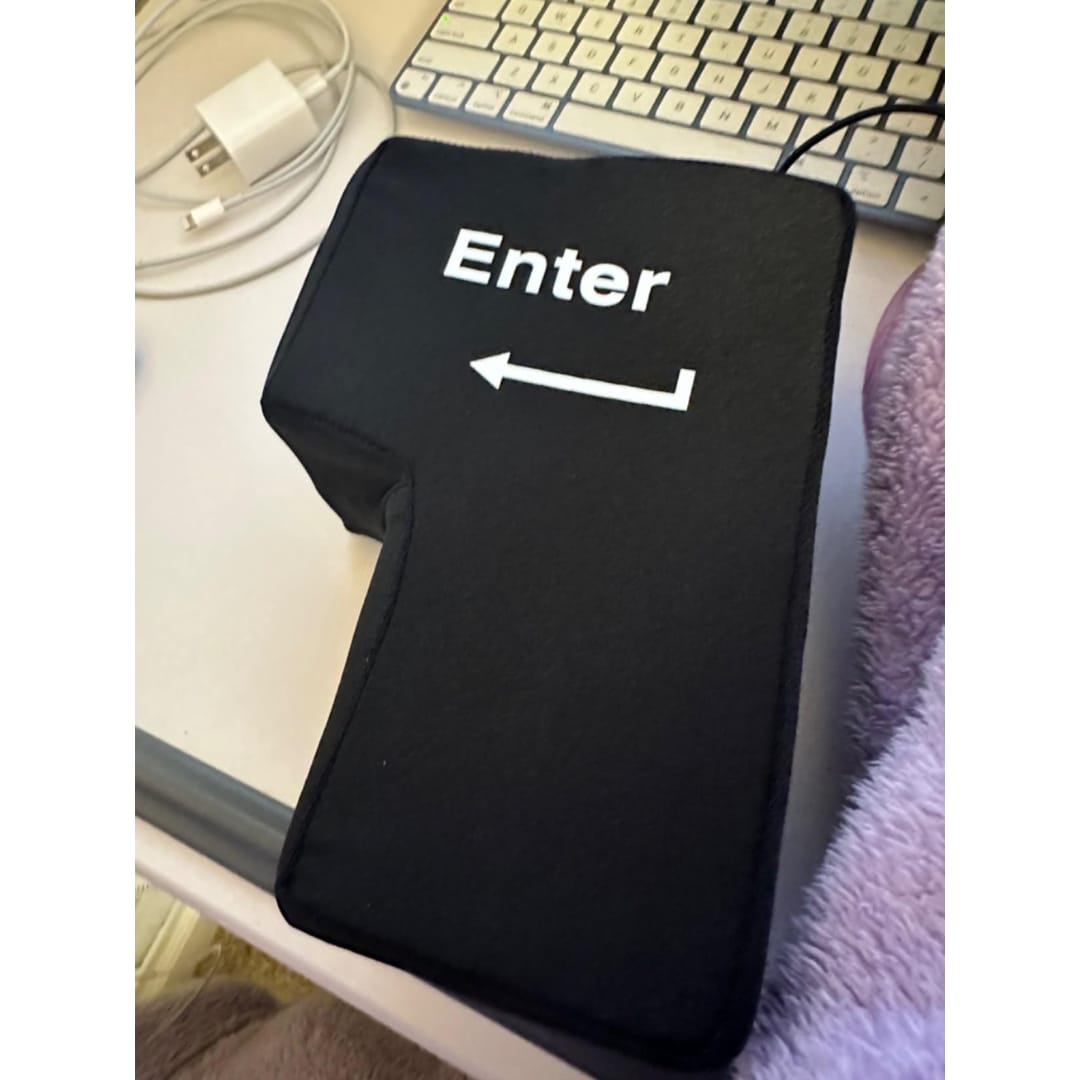 Customer photo review of Punch Ouch - Big Enter Button