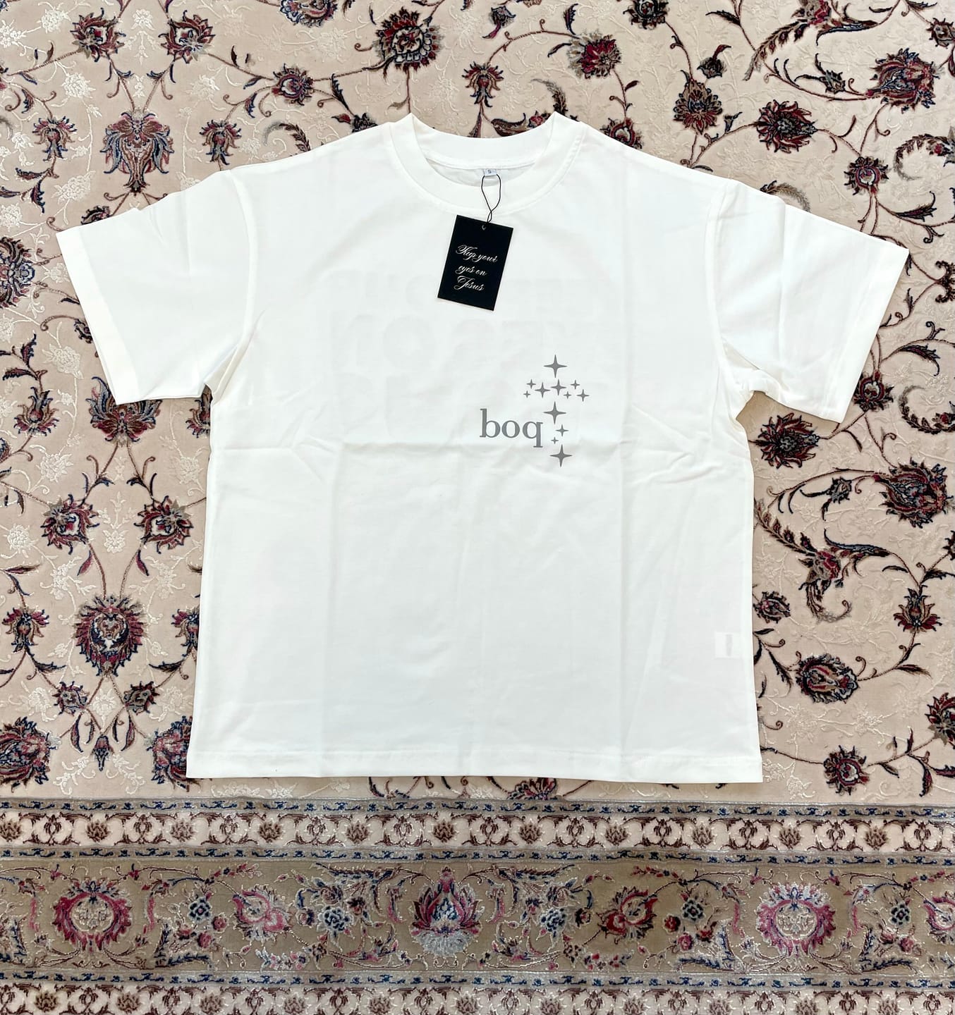 Customer photo review of KeepYourEyesOnJesus T-Shirt White