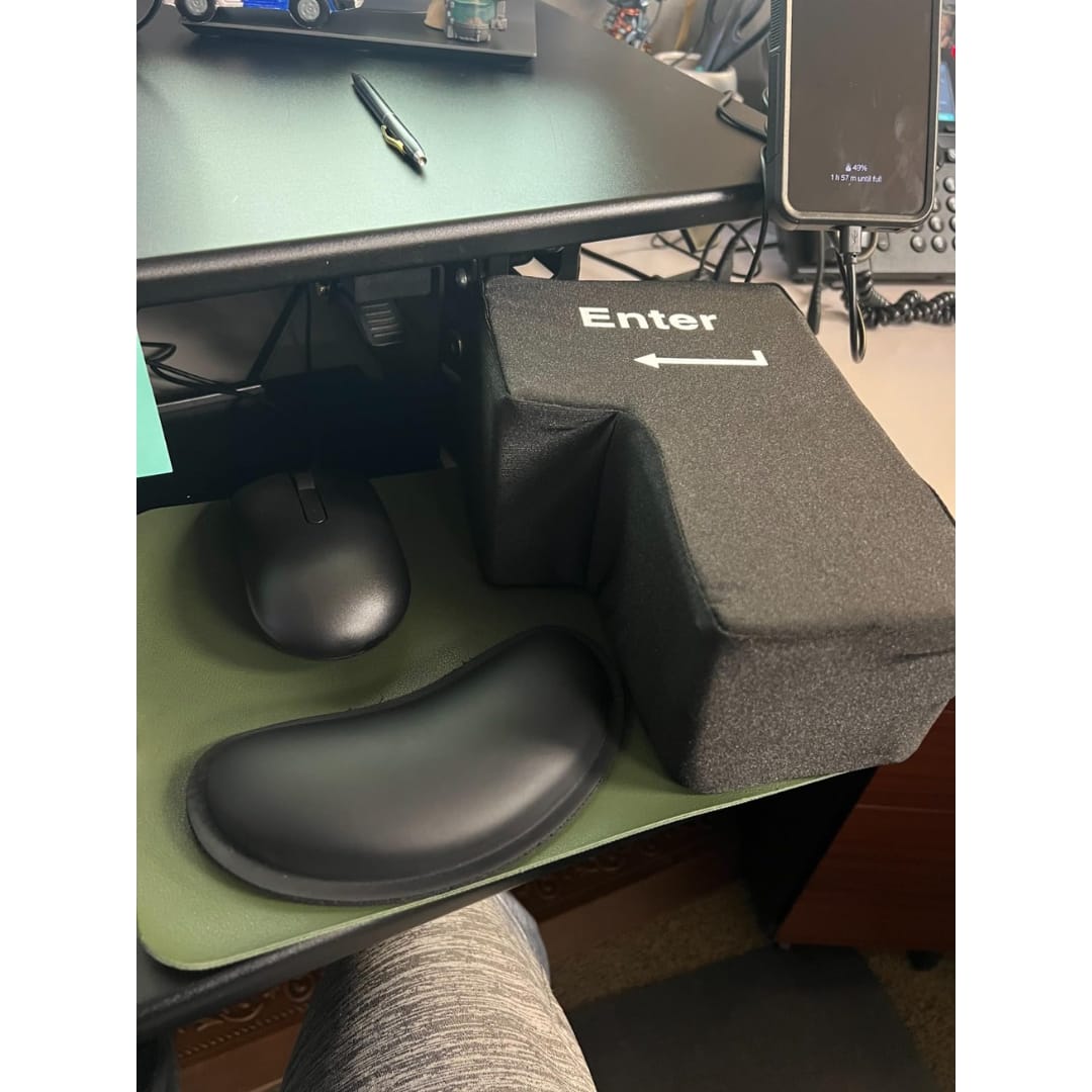 Customer photo review of Punch Ouch - Big Enter Button