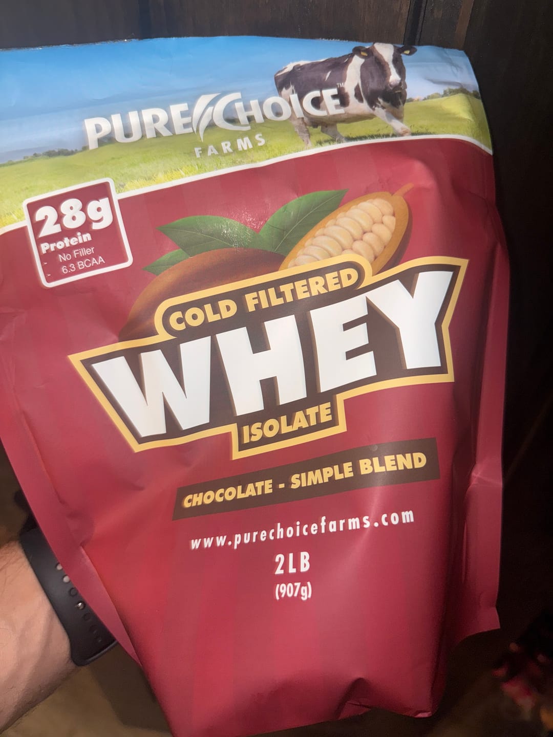 Customer photo review of Whey Protein Isolate Chocolate