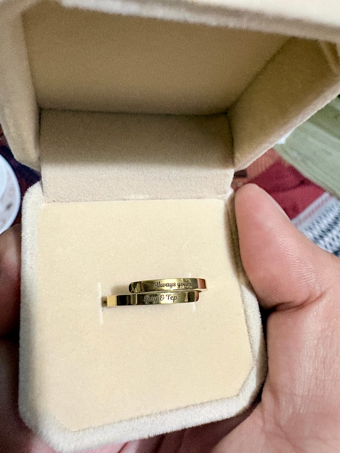 Customer photo review of Printave™ Personalized 2 Layers Ring