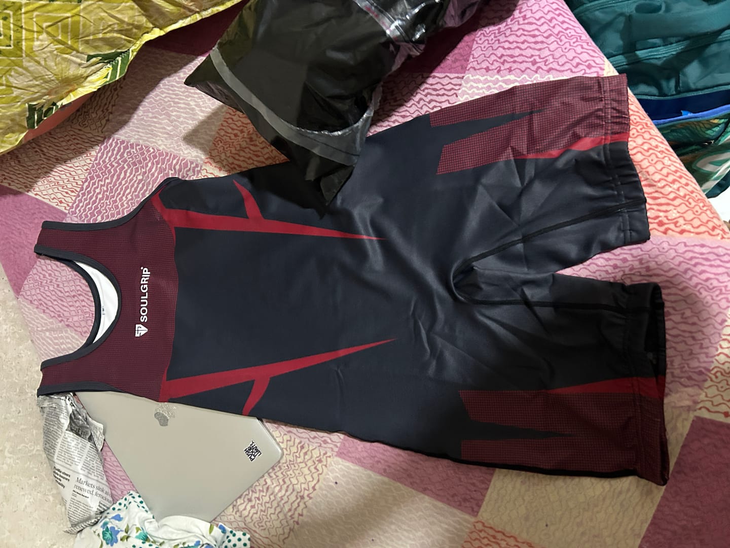Customer photo review of Soularmor Powerlifting Singlet – 350 GSM Premium Competition Singlet