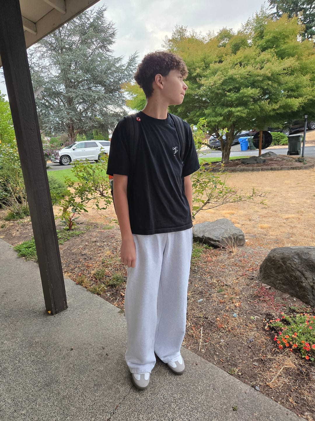 Customer photo review of Cloud Grey Baggy Sweatpants