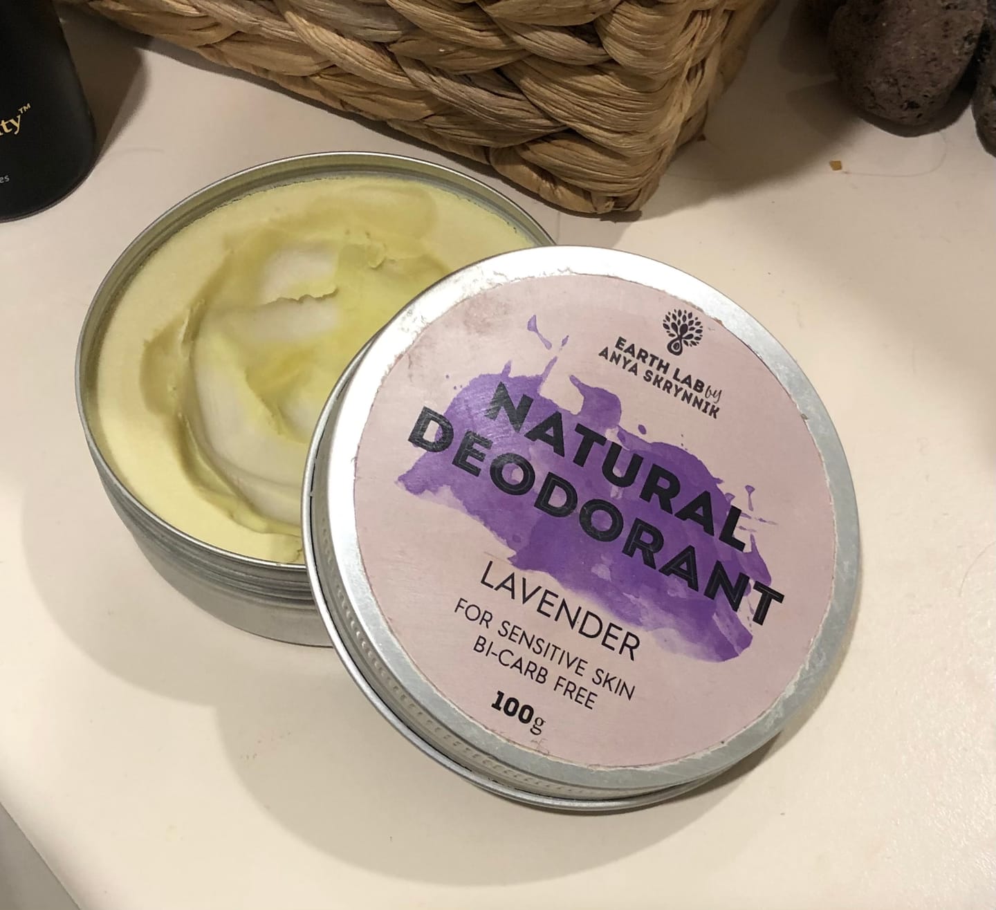 Customer photo review of Lavender Natural Deodorant Bicarb Free