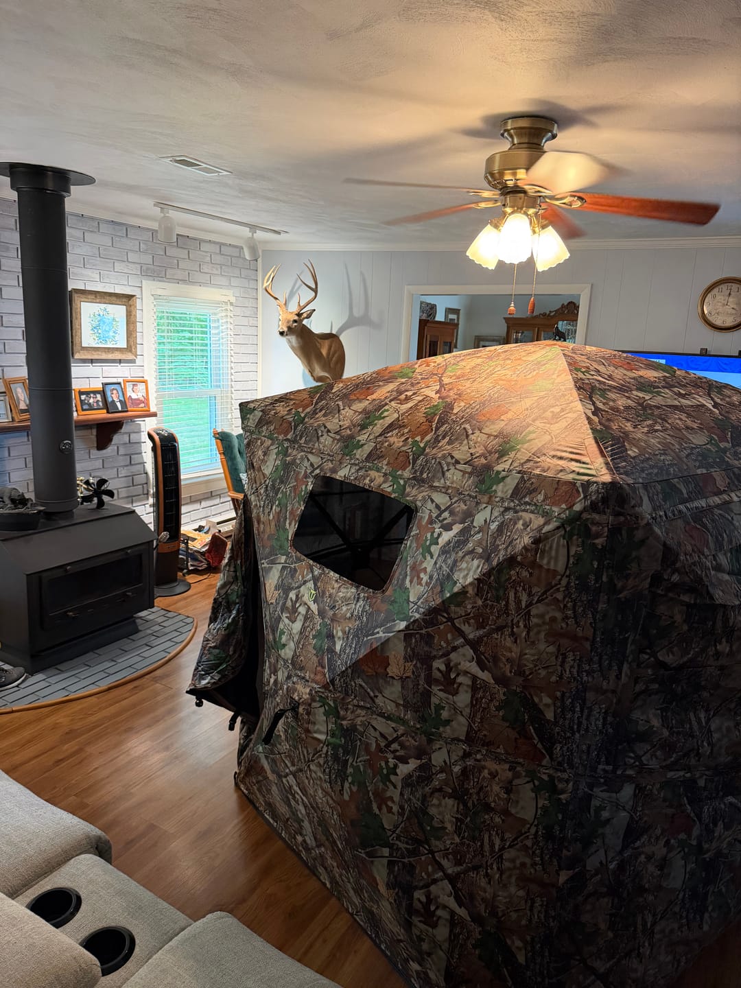 Customer photo review of VisX/VisMax See Through Hunting Blind, Pop Up Ground Deer Blind