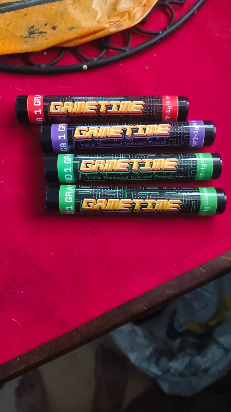 Customer photo review of Game Time Infused Preroll 1 Gram - Hybrid