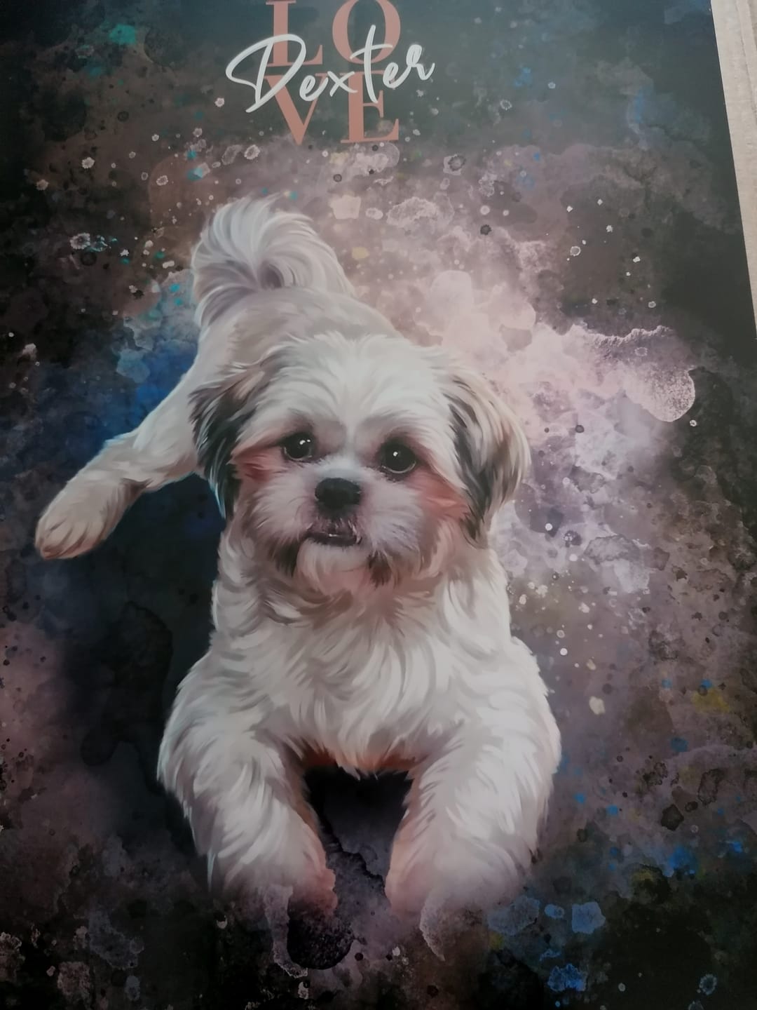 Customer photo review of Personalisiertes Portrait Poster und Leinwand - Aquarell Stil