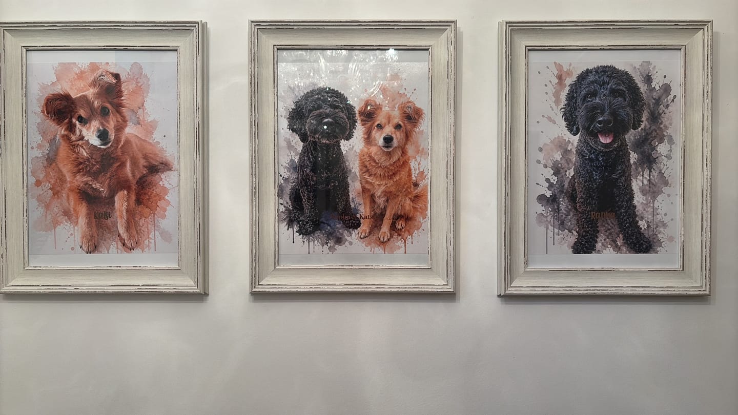 Customer photo review of Watercolour Realistic Portrait - Personalised Poster