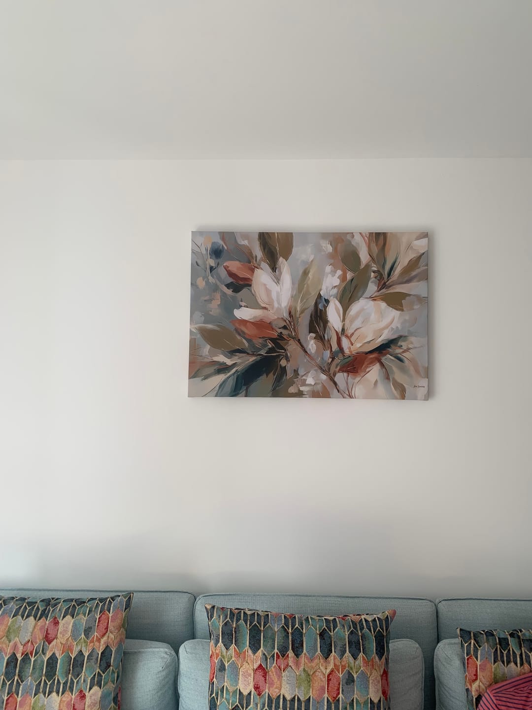 Customer photo review of Botanical Composition In Soft Earth Tones Canvas Print