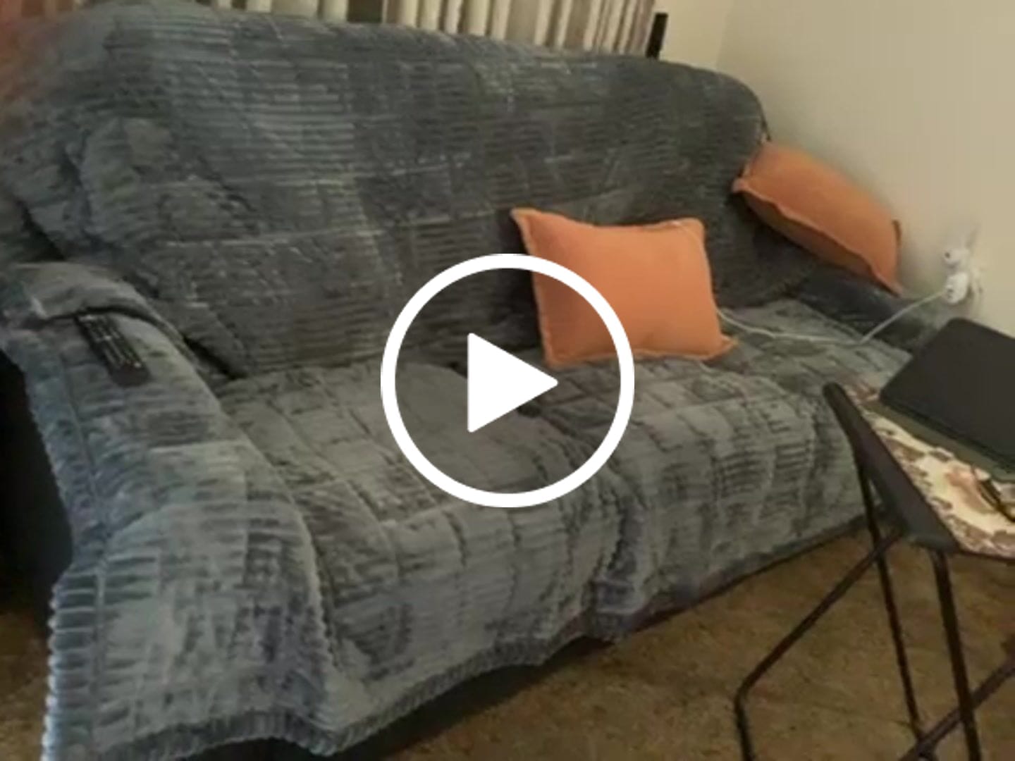 Customer video review of LuxeLounge™ Couch Cover