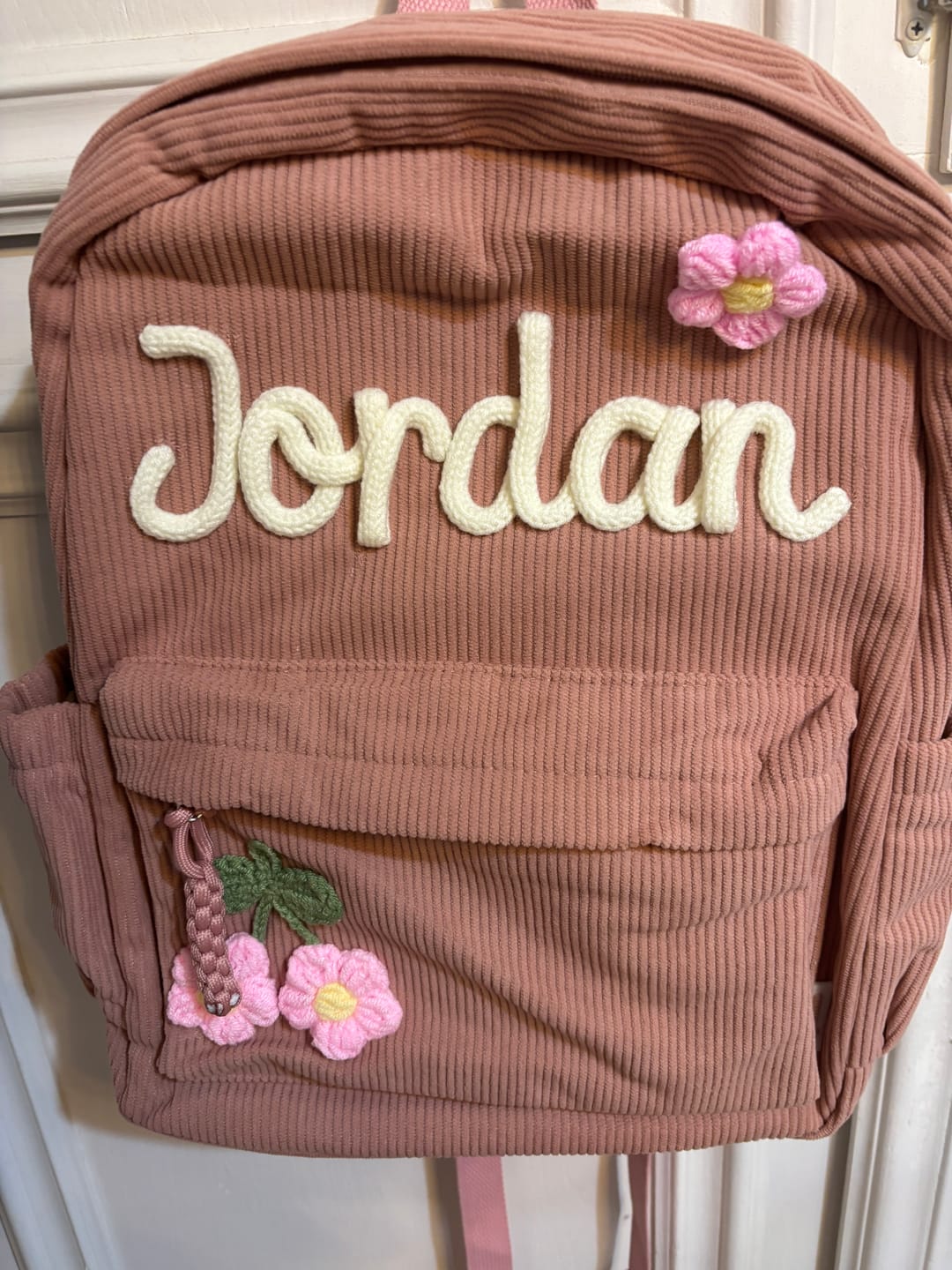Customer photo review of K&C - Personalized Knitted Backpack