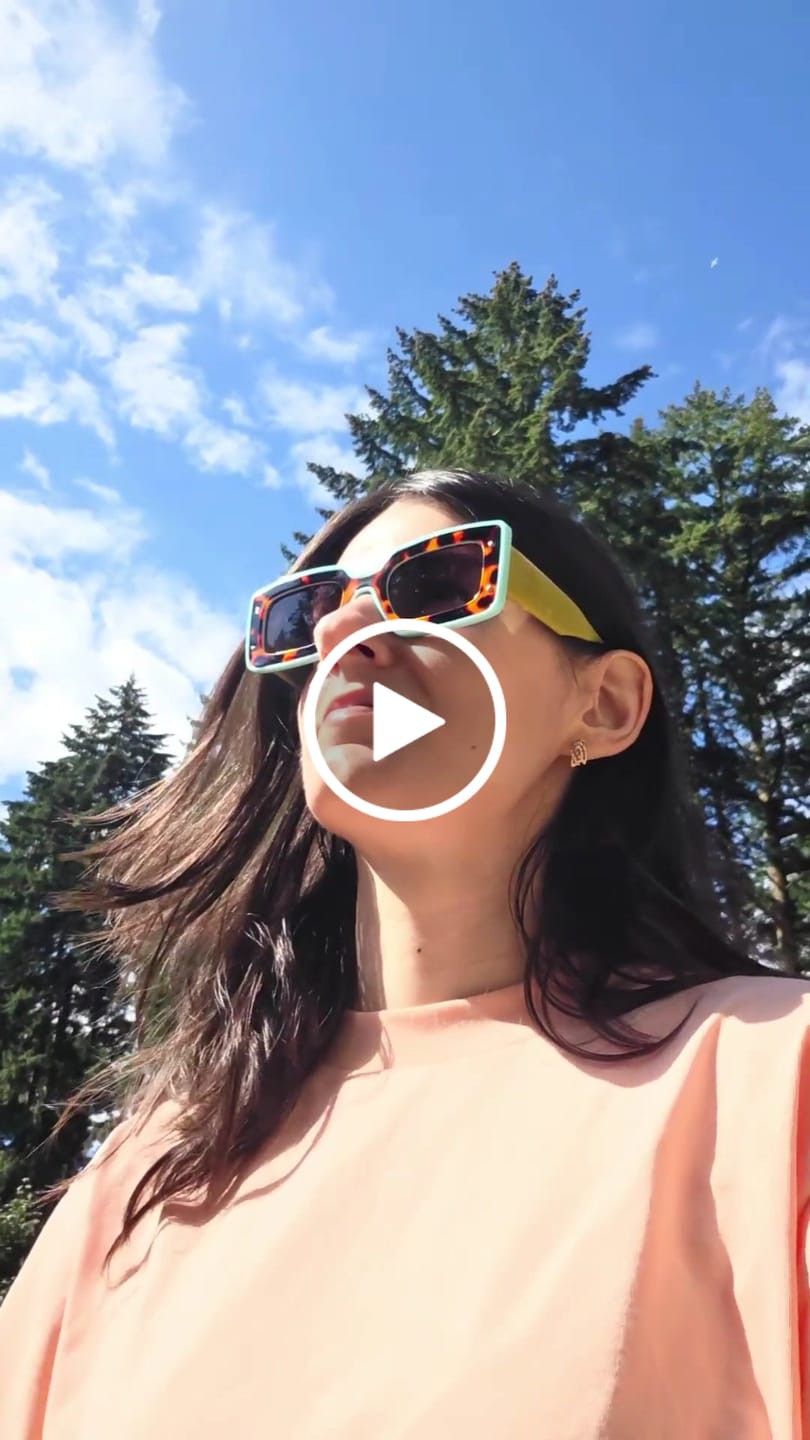 Customer video review of Deco Sunglasses Chartreuse + Sky Blue