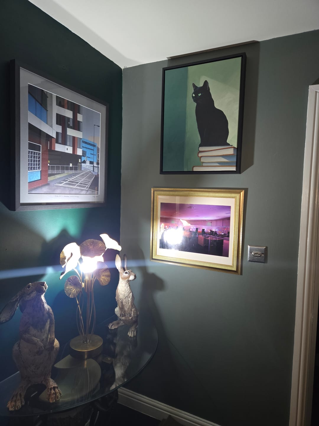Customer photo review of The Scholar's Cat Print