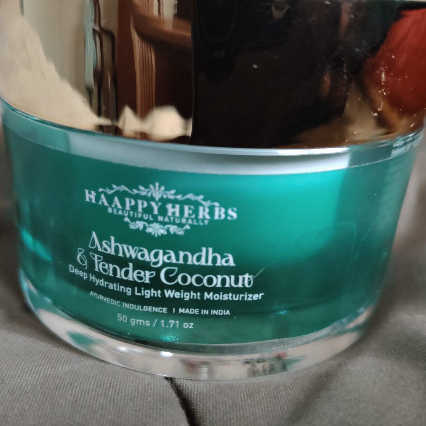 Customer photo review of Ashwagandha & Tender Coconut Deep Hydrating Light Weight Moisturizer - 50gm