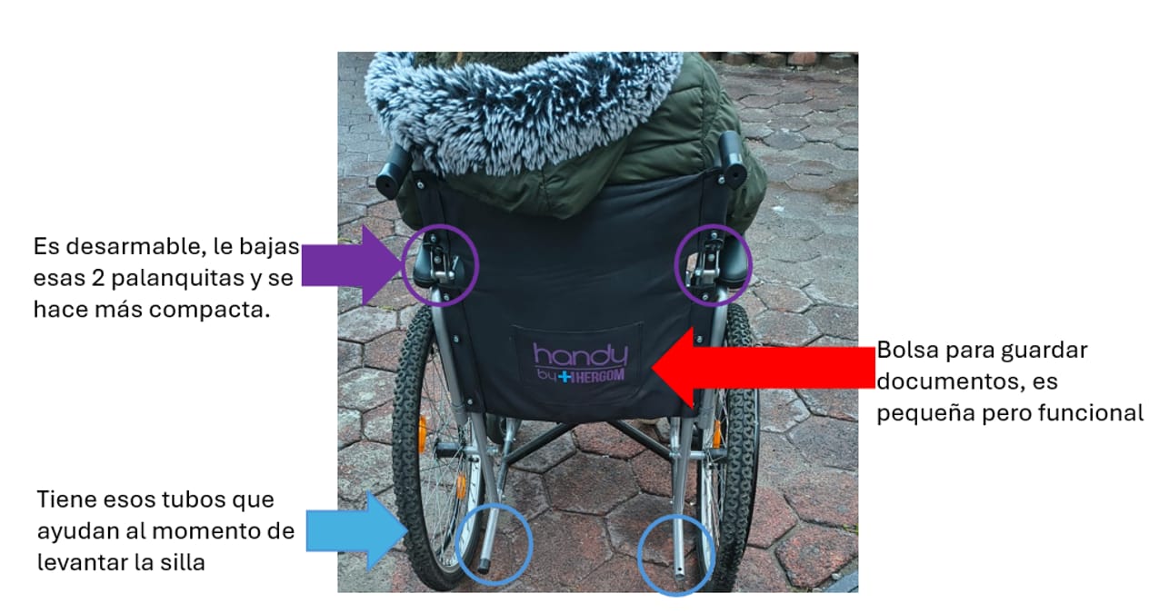 Customer photo review of Silla de Ruedas 110 kg Todo Terreno | Acero Uso Rudo Marca Handy
